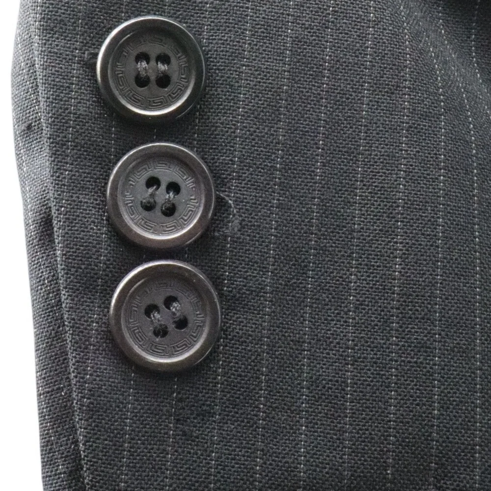 Vintage Versace Classic Pinstripe 100% Wool 3 Button Blazer Jacket IT 52 US 42